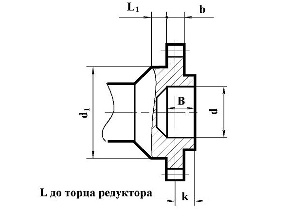 Редуктор 1Ц3У-160, редуктор Ц3У-160: размеры выходного вала (редуктор в виде зубчатой муфты) Редуктор 1Ц3У-160, редуктор Ц3У-160: размеры выходного вала (редуктор в виде зубчатой муфты)