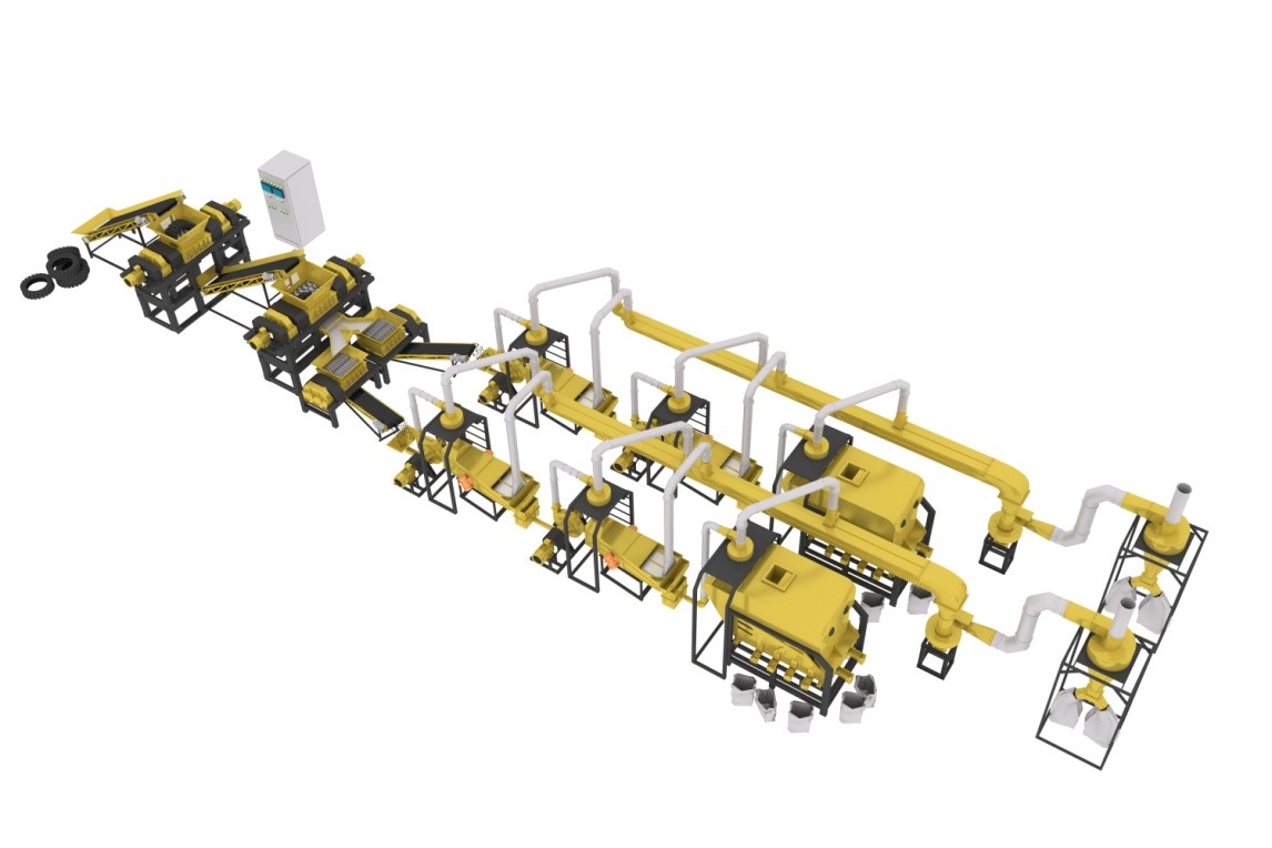 Линии по переработке шин EcoGold 400, EcoGold 550, EcoGold 700, EcoGold 1400, EcoGold 4000 Super